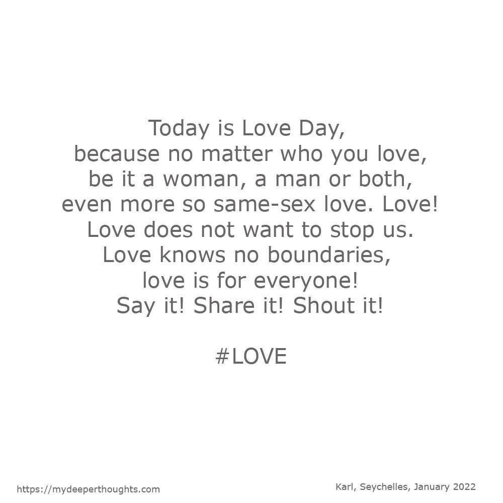 Love day - My Deeper Thoughts